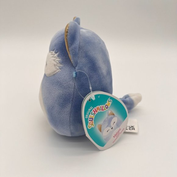 NWT 🥀 5" Melani the Blue and White Tie-Dye Sleep Eye Squad Fox Squishmallow - Picture 7 of 8